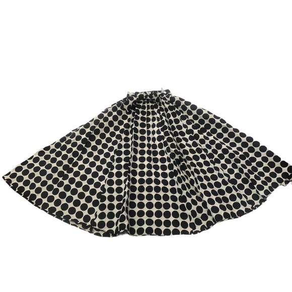 JNF black and white polka dot cotton maxi A line skirt - Picture 4 of 6